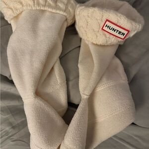 Hunter Off-White Fleece Boot Liners
